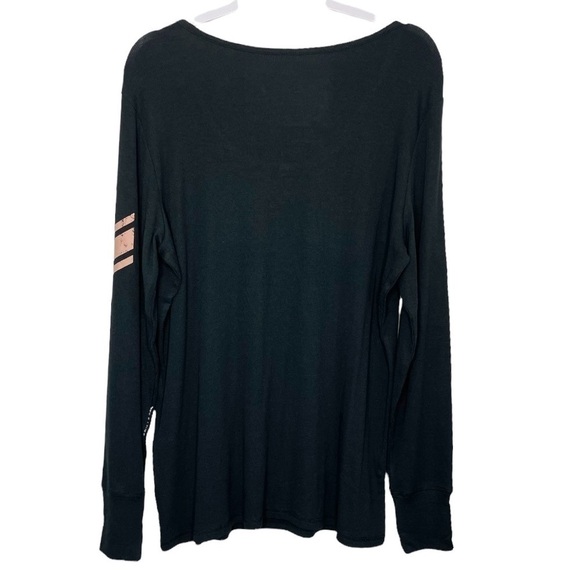 HARLEY-DAVIDSON Timeless Holdout Henley Ribbed Top Black NWT - Picture 4 of 13